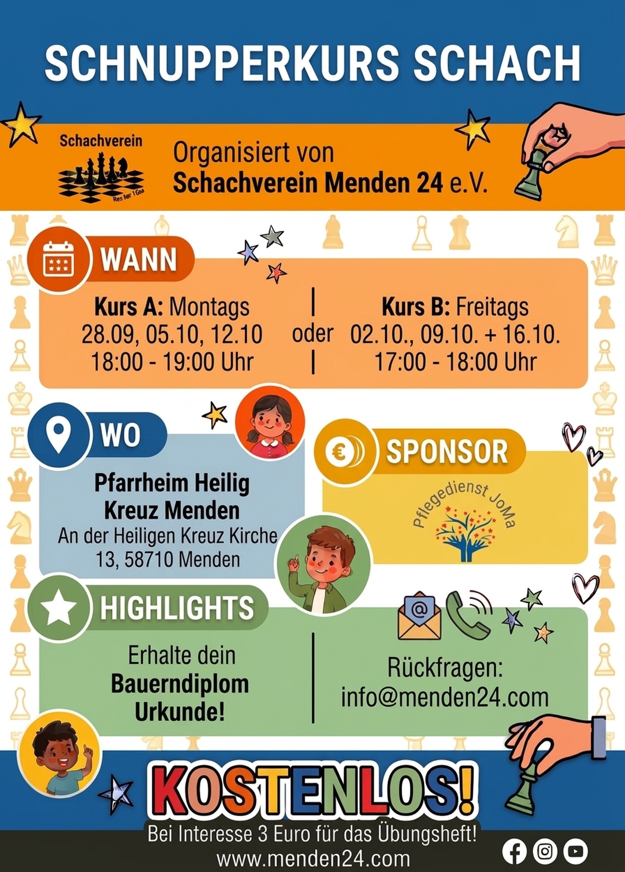 Flyer Schnupperkurs Schach